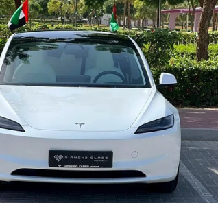 White Tesla Model 3 Performance 2026